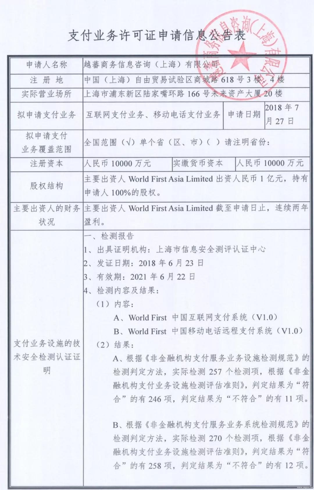 央行公示！首家外資企業(yè)將獲支付牌照 第3張