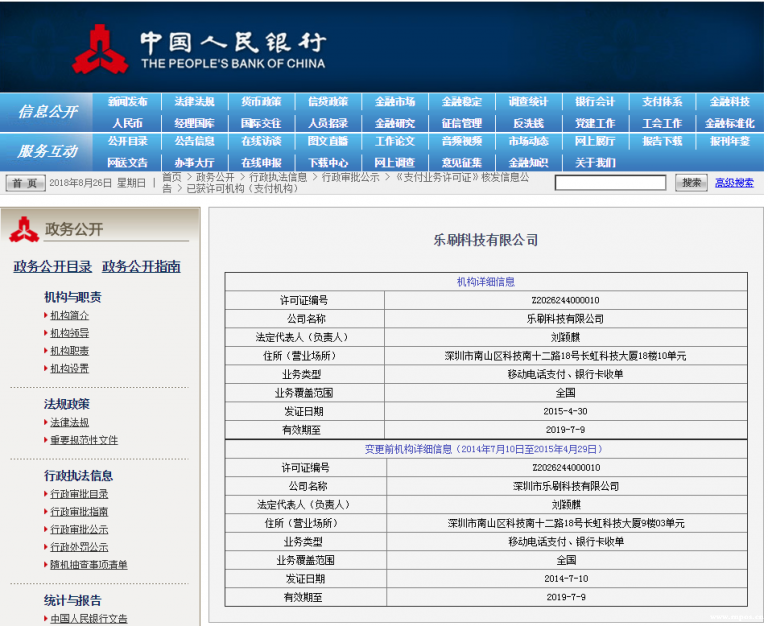 支付牌照查詢(xún)